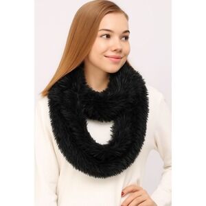 Women's Dark Gray Faux Fur Infinity Scarf – Soft Winter Neck Warmer (NWT)